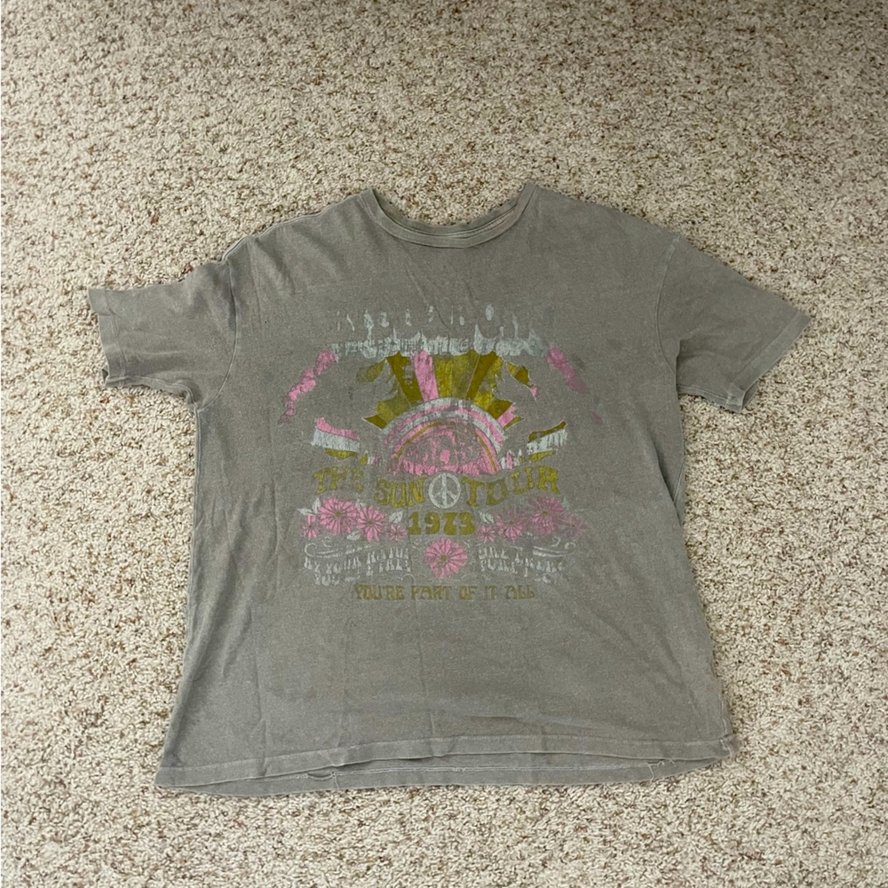 Billabong olive green oversized tee